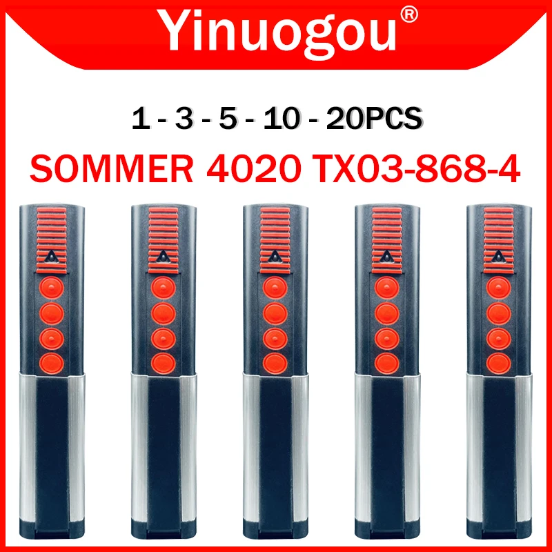 SOMMER 868 4020 TX03-868-4 4026 TX03-868-2 4031 TX08-868-4 차고 문짝 리모컨, 868MHz 롤링 코드 게이트 핸드 송신기 