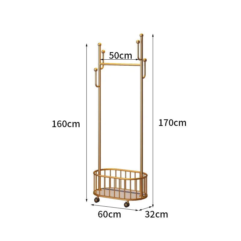 Coat rack floor-to-ceiling bedroom premium light luxury living room with wheels movable  style high-end