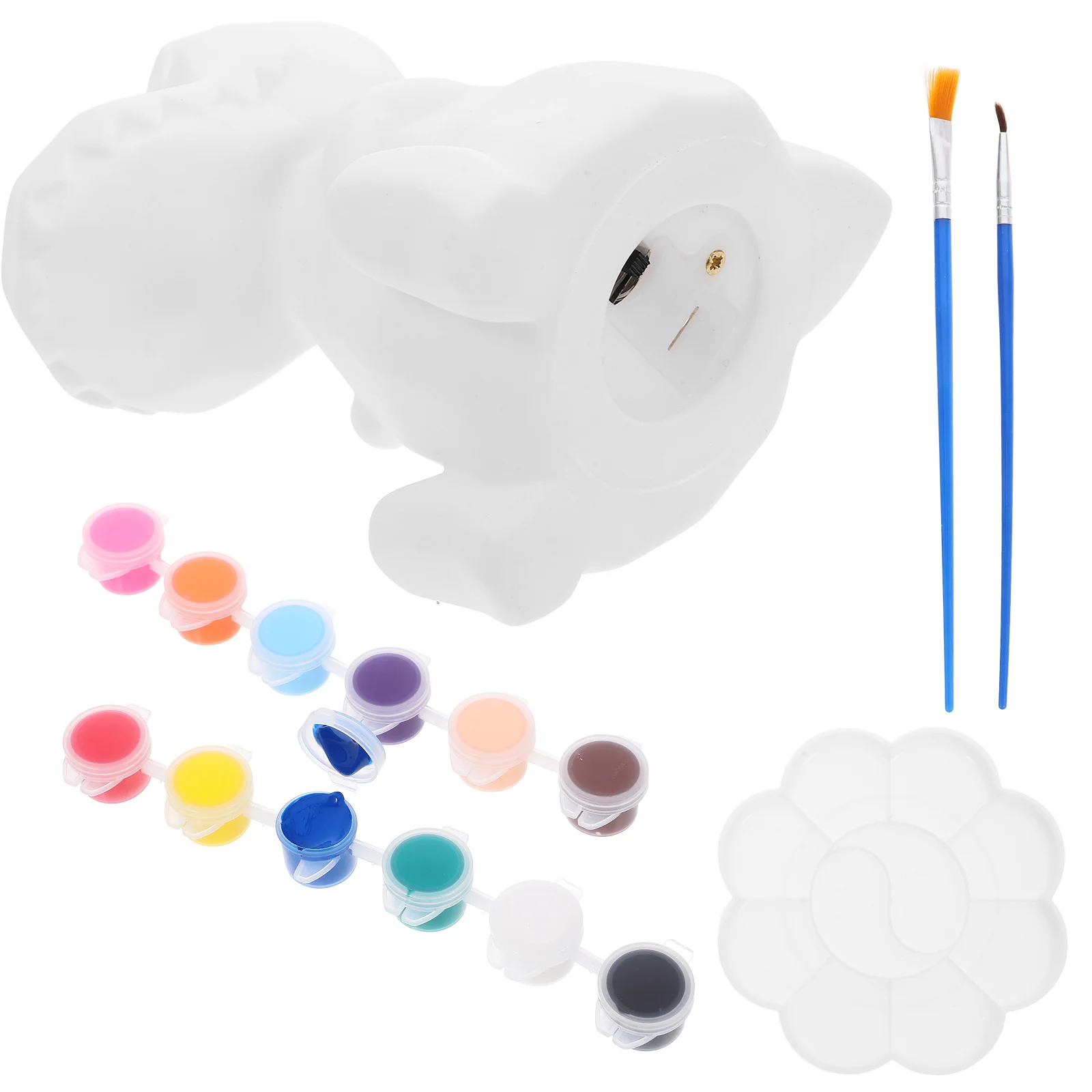 1 Set DIY Doodle Dinosaur Night Light Artistic Painting Craft Kit Geometric Design Creative Gift for Kids Bedroom Decoration