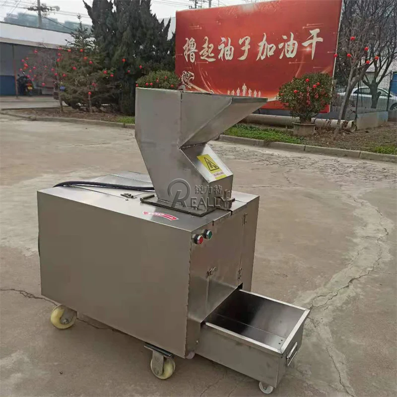 Automatic Bone Crusher Animal Shredding Goat Cow Beef Cattle Meat Bone Shredder Broken Breaker Machine