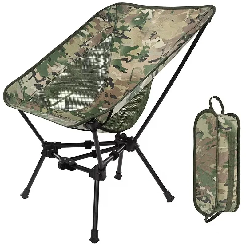 Outdoor Portable Lightweight Compact Easy to Carry Backpack Folding Camping Chair Aluminum Alloy Beach Chair