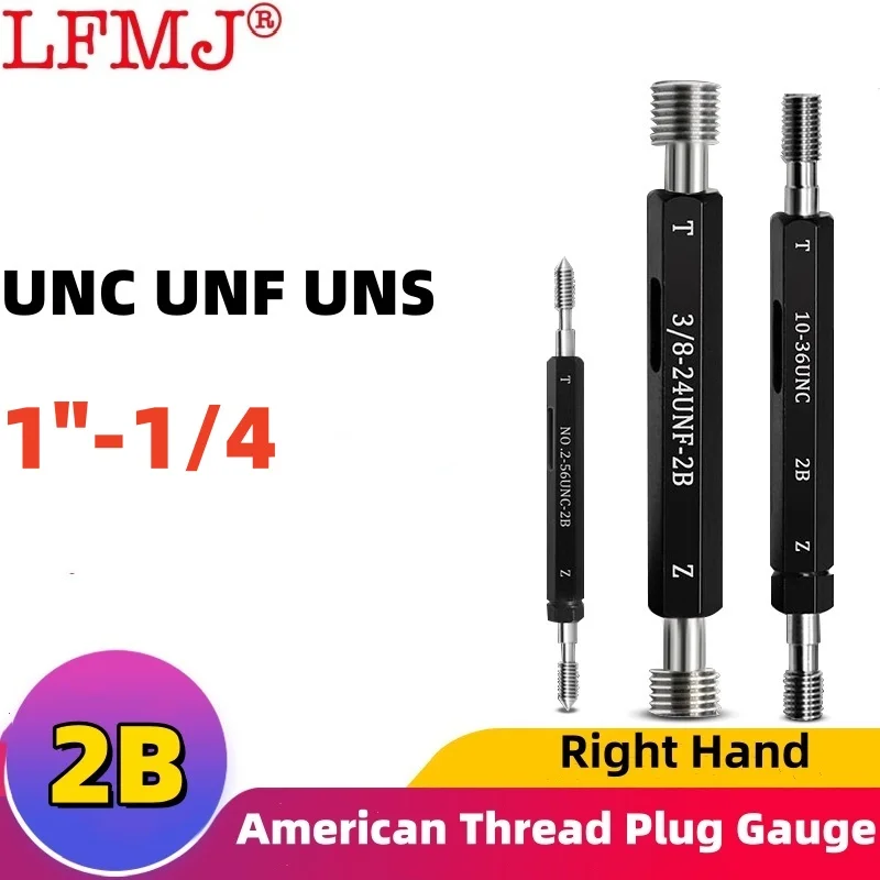 

1PCS 2B UNC UNF UNS UNEF Steel Mer-cury Gage American Standard Fine Thread Plug Gauge 1''-1/4-7 1''-1/4-16 1''-1/4-28