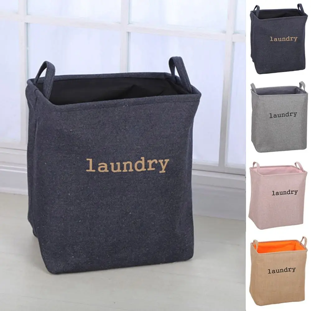 Storage Crate EVA Foldable Jute Storage Basket Portable Jute Bag For Home Stationery Sundries Toys Organizer Laundry Basket