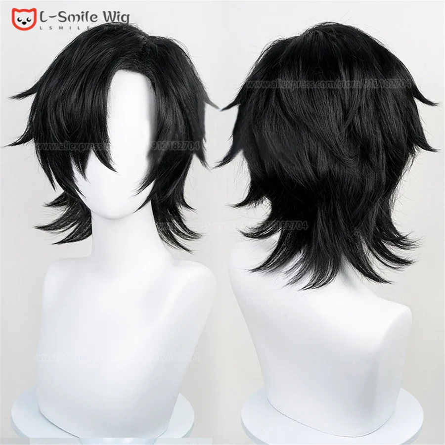 Game Undertale Cosplay Mettaton Wig Women Role Play Short Black Heat Resistant Synthetic Hair Wig + Free Wig Cap