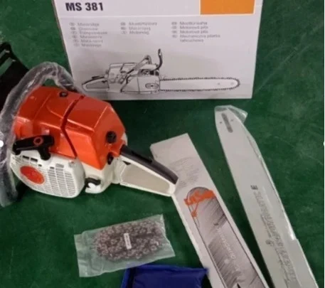 Chain Saw 3.9 KW Power Petrol with 25-inch Guide 72.2cc MS381 Large Displacement Can Be Used for Yard Logging