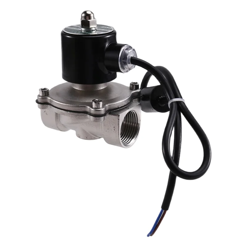 A74E-Water Pipe Pipeline 304 Stainless Steel Solenoid Control Valve 220V DN25 Normally Closed 1 Inch Water Valve