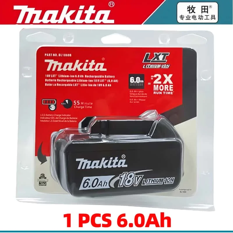 

100% Original Makita 6000mAh 18v battery for Makita BL1830B BL1850B BL1850 BL1840 BL1860 BL1815 Replacement Lithium 18v Battery