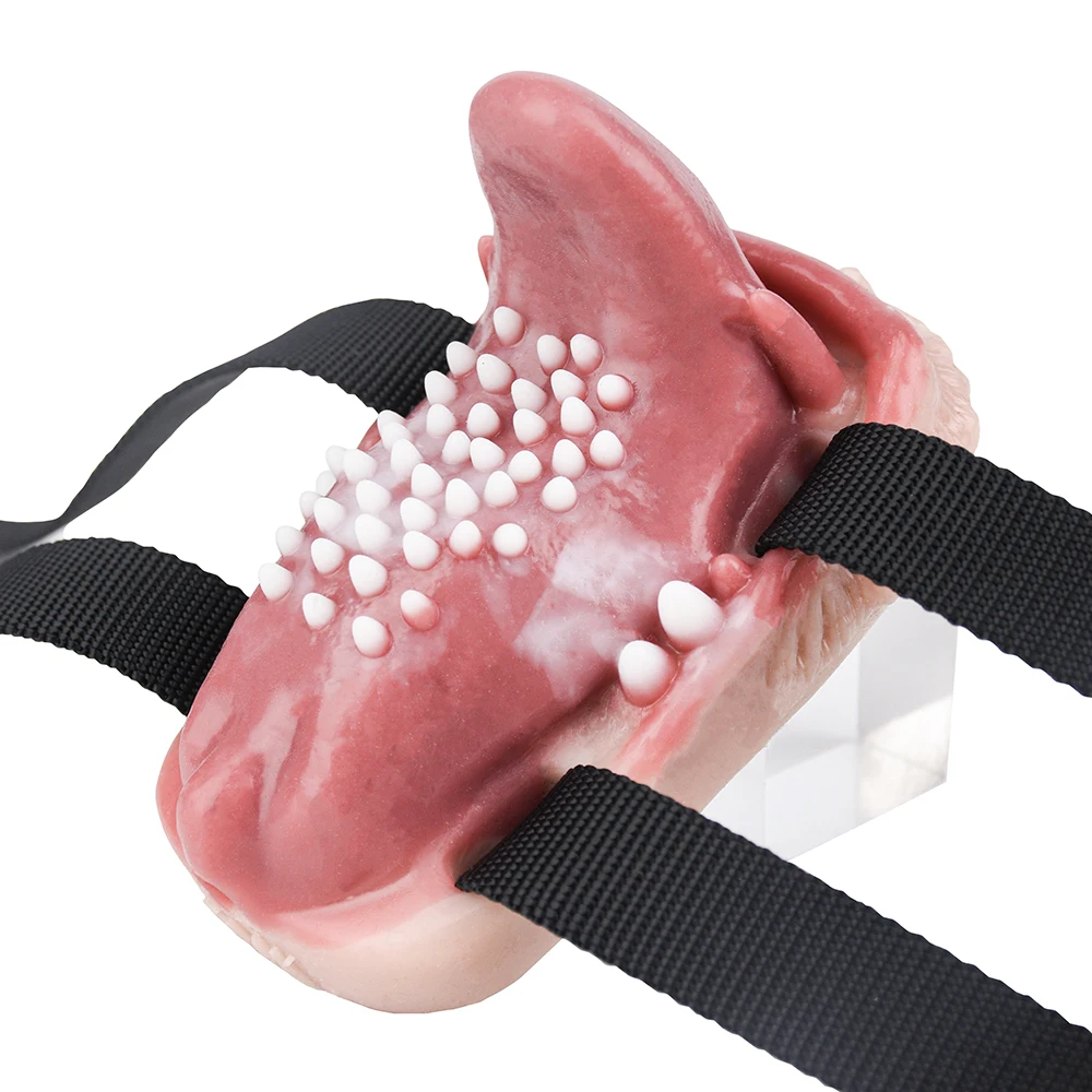 FAAK Silicone Sex Grinders Strapon Realistic Vagina Prostate Anal Massage Underwear Pad Fake Vulva Dildo Sex Toys For Men Women