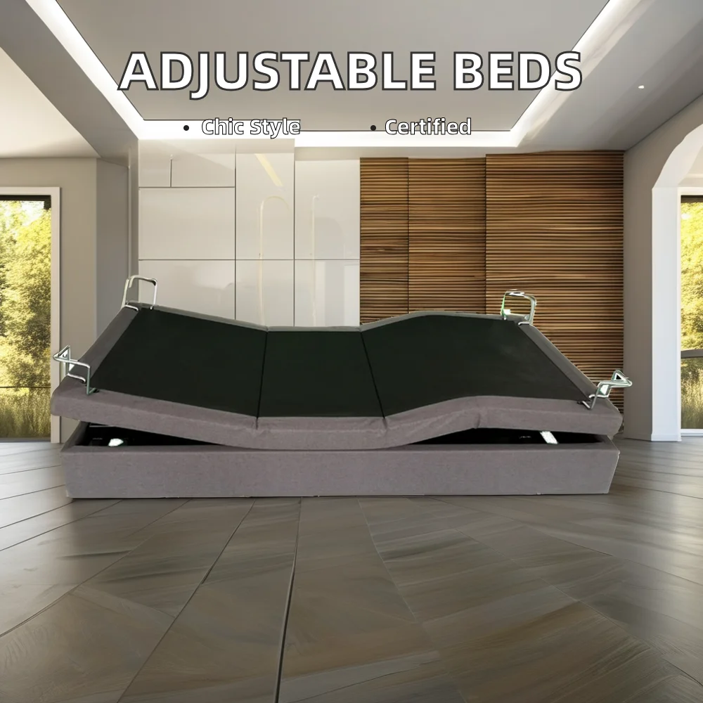 إطار سرير معدني كهربائي قابل للتعديل الأفضل مبيعًا لكبار السن، لوحة خشبية بتصميم حديث لغرفة النوم أو أثاث منزلي للفندق #5