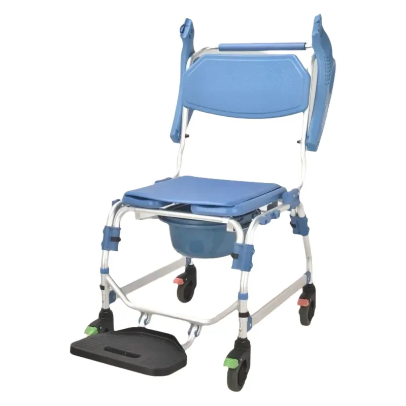 

Home Commode Stool Shower Chair with Wheels Mobile Toilet Chair for Elderly Toilet Commode Chair