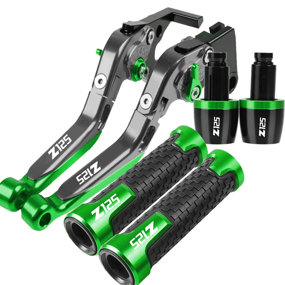 อุปกรณ์เสริมรถจักรยานยนต์คลัทช์เบรคห้ามล้อ Handle Bar End Grips หมวก CNC สําหรับ kawasaki Z125 Z125PRO Z125 Z125 PRO 2015-2018 2016