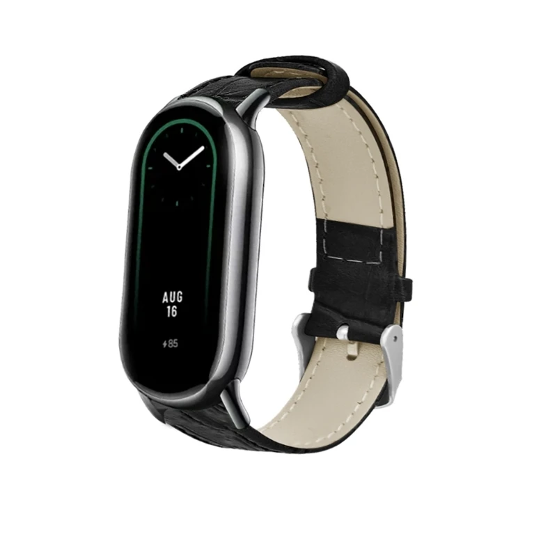 For Xiaomi Mi band 8 NFC Leather Strap Watch Accessories Wristband Belt For Xiaomi Mi Band 8 Watchband Bracelet