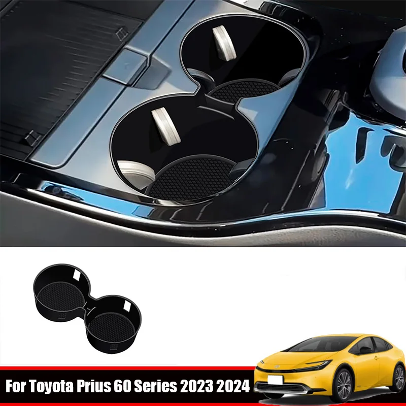 For Toyota Prius 60 Series 2023 2024 Silicone Rubber  center conlose front Water cup cushion Holder cover interior Accessories