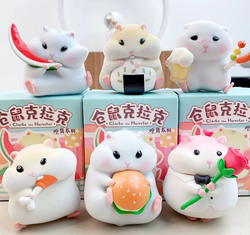 En Existencia, Clark el Hámster, un Ratón Gourmet, Caja Ciega, Mini Figura Kawaii, Decoración Perfecta para Escritorio, Regalo de Cumpleaños para Niñas