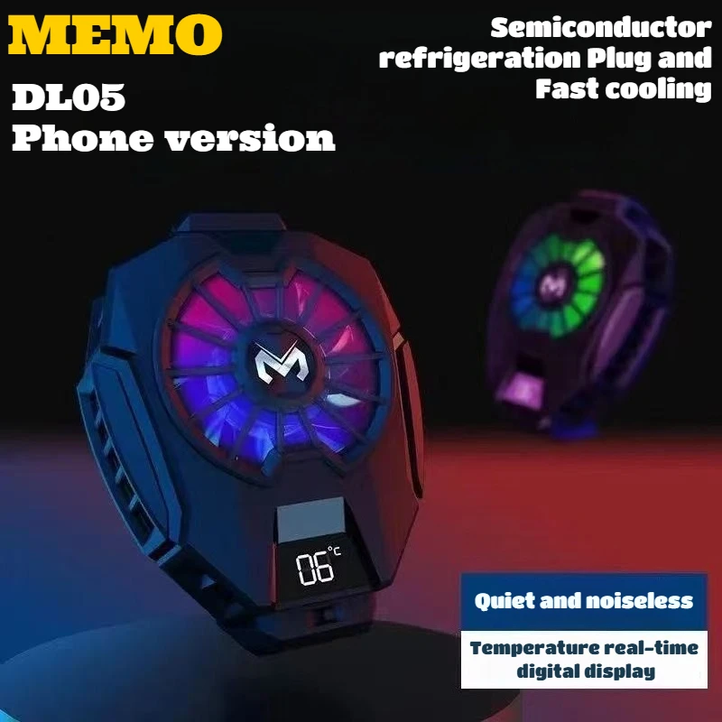 

MEMO DL05 Semiconductor Mobile Phone Cooling Radiator Type-C System Universal Cool Heat Sink for IPhone Android PUBG Game Cooler