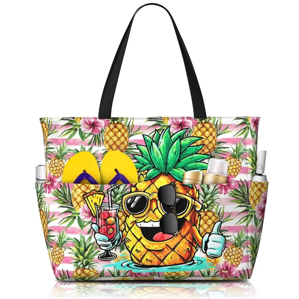 

Очень большая пляжная сумка, водонепроницаемая и пыленепроницаемая сумка-тоут с молнией, сумка для бассейна