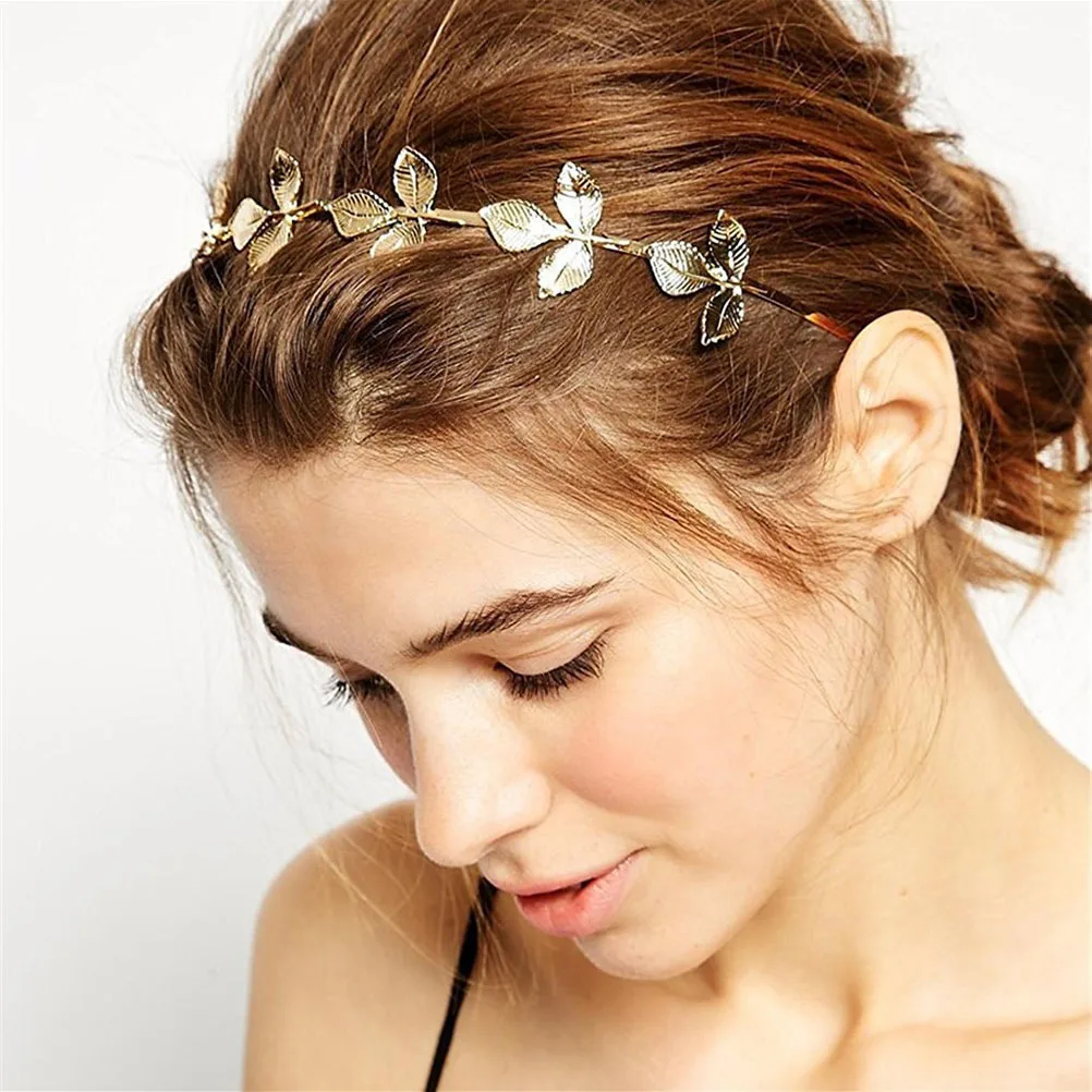 

7pcs Alloy Headband For Women Leaf Accessories Lightweight Band Elegant Headress For Party Wedding Prom Dancing