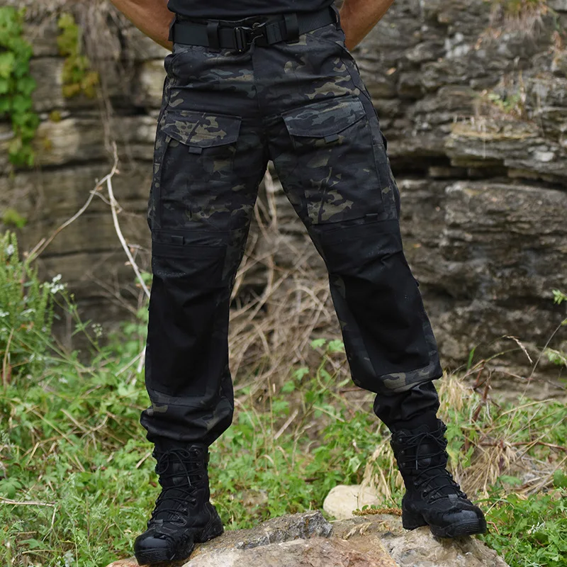 

HANWILD Multi-functional Combat Tactical Pants Men's Waterproof Wear Resistant Tear-resistant Hiking Cargo Pants