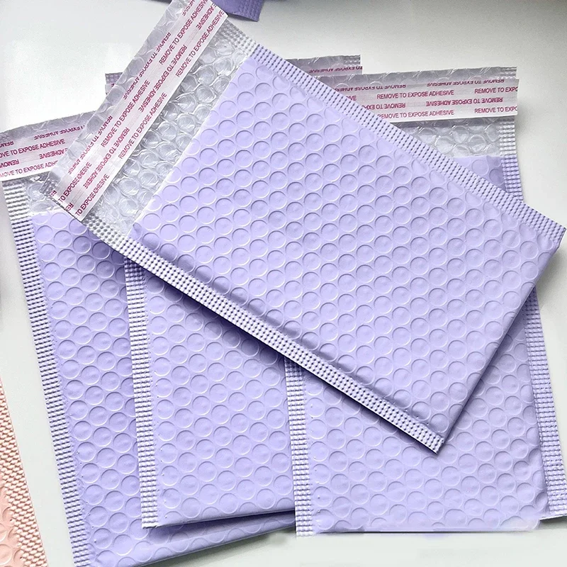Bubble Padded Mailing Envelopes, Mailer Poly para Embalagem, Self Seal Shipping Bag, Bubble Padding Bags, roxo, 20Pcs