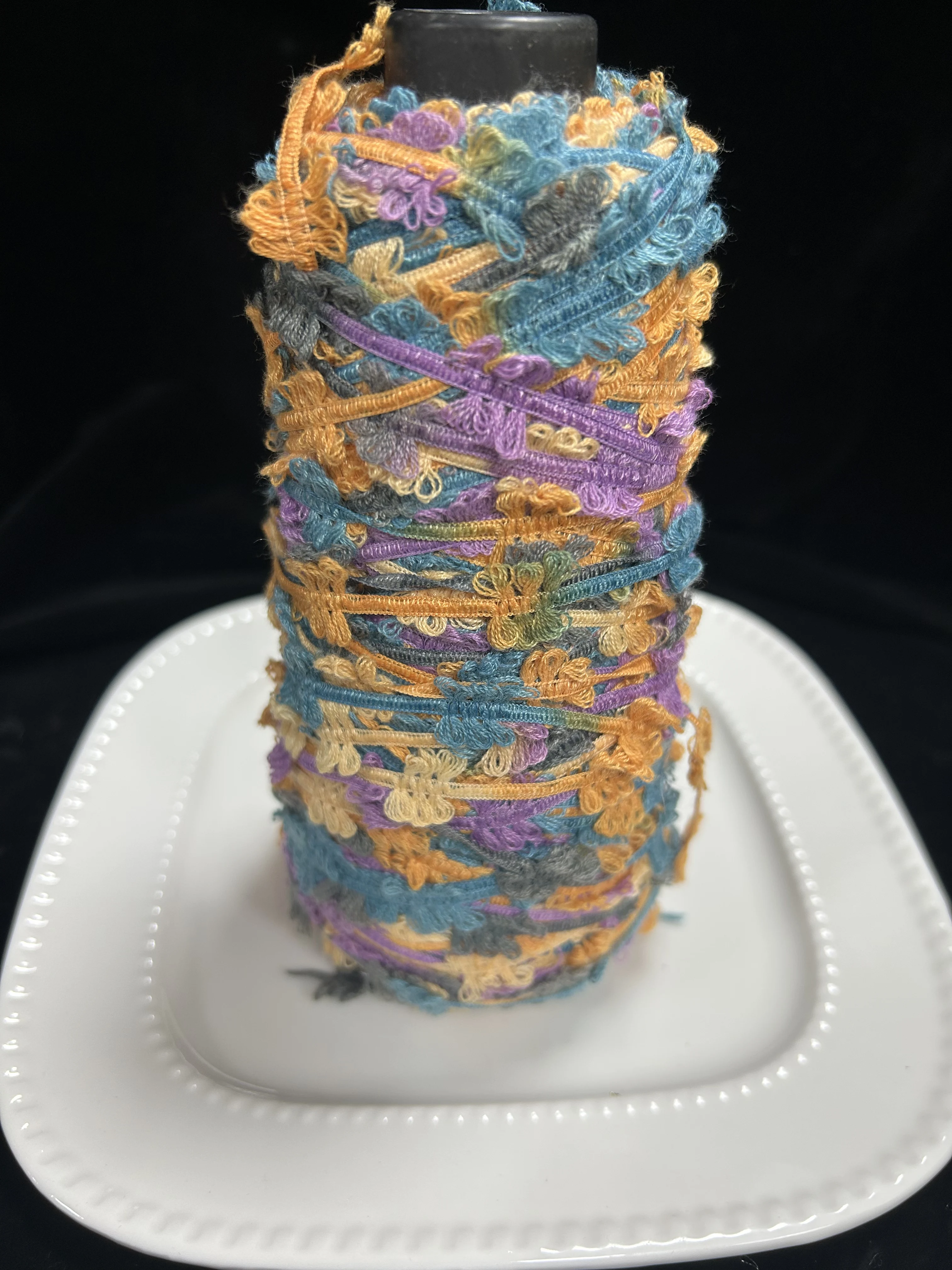 Bloom Space Dyed Dragonfly Yarn 100g, Flower Texture Soft Yarn for Knitting Crochet, Variegated Chunky Yarn, DIY Scarf Sweater