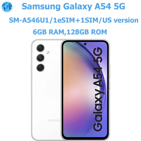 Samsung Galaxy A54 5G Smartphone 6,4 Zoll 6 GB RAM US-Version NFC Samsung 5000 mAh 50 MP Fingerabdruck unter dem BildschirmOriginal-Entriegelung