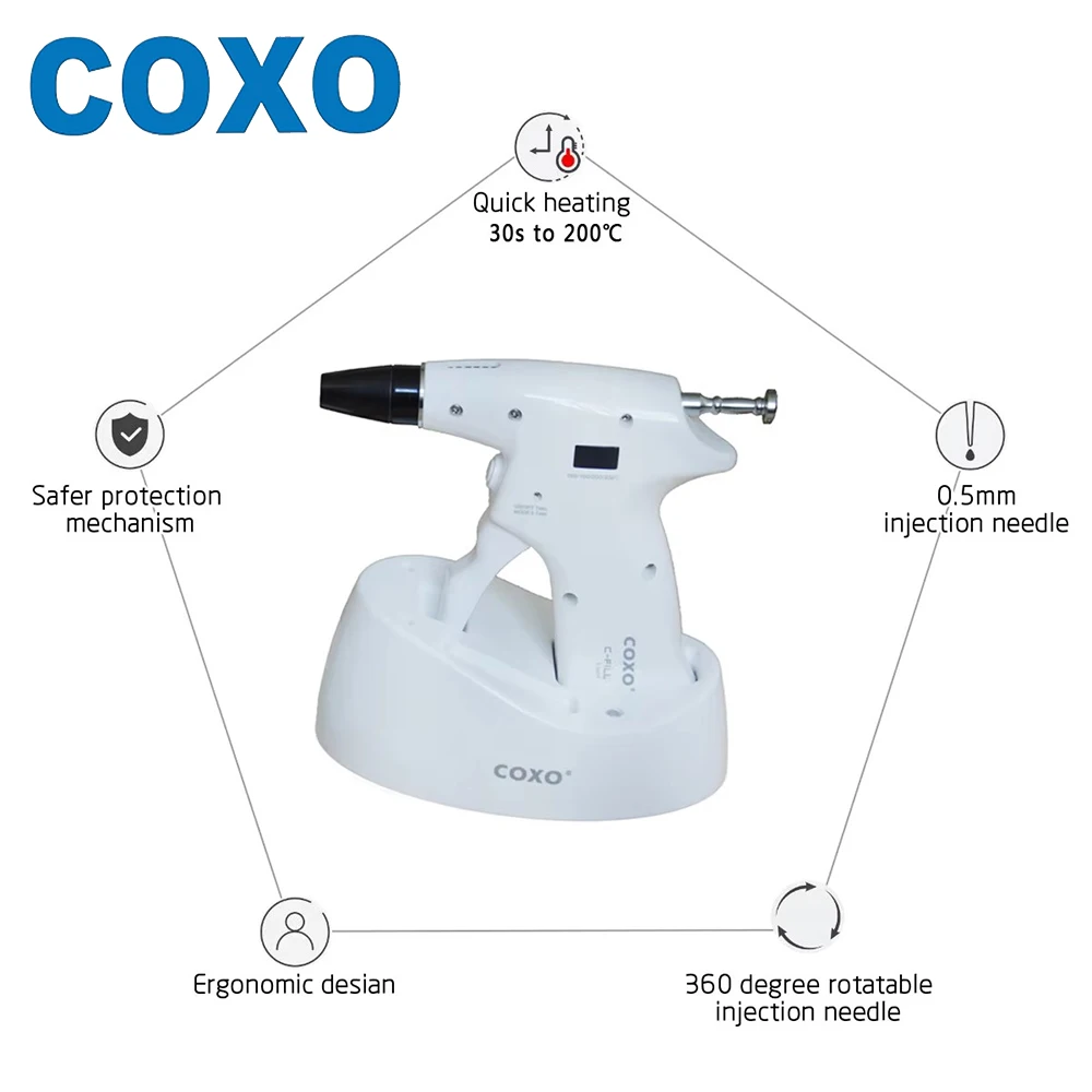 COXO C-Fill Dental Endo Obturation System Wireless 3D Obturation Apical Condensation System Cordless Gutta Percha Obturation Pen