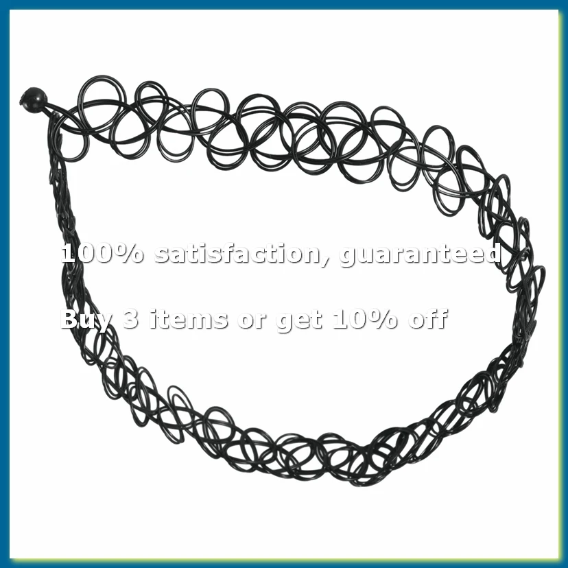 Vintage Tattoo Black Elastic Stretch Anklet Ankle Bracelet Retro Henna-DTB1