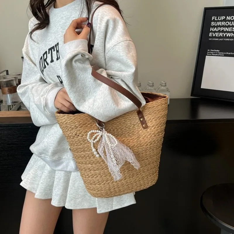 

Vintage Casual Simple Diaper Bag Women's Leather Crossbody Handbag Trendy Letter Logo Commuter Bag High End Unique Solid