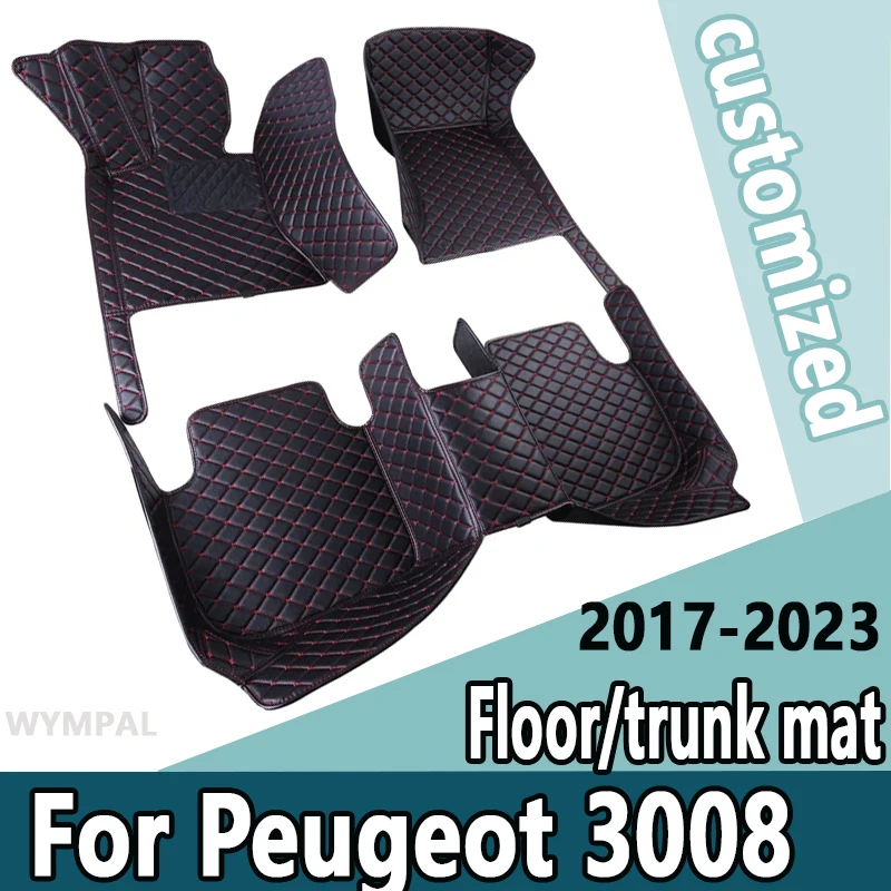 

Автомобильные коврики для Peugeot 3008 P84 2017 ~ 2023, кожаные напольные коврики, защитные коврики, коврики, детали интерьера, автомобильные аксессуары 2018 2019