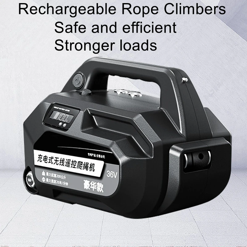 Electric rope climber air conditioner lifting tools portable small electric hoist wireless remote control rechargeable