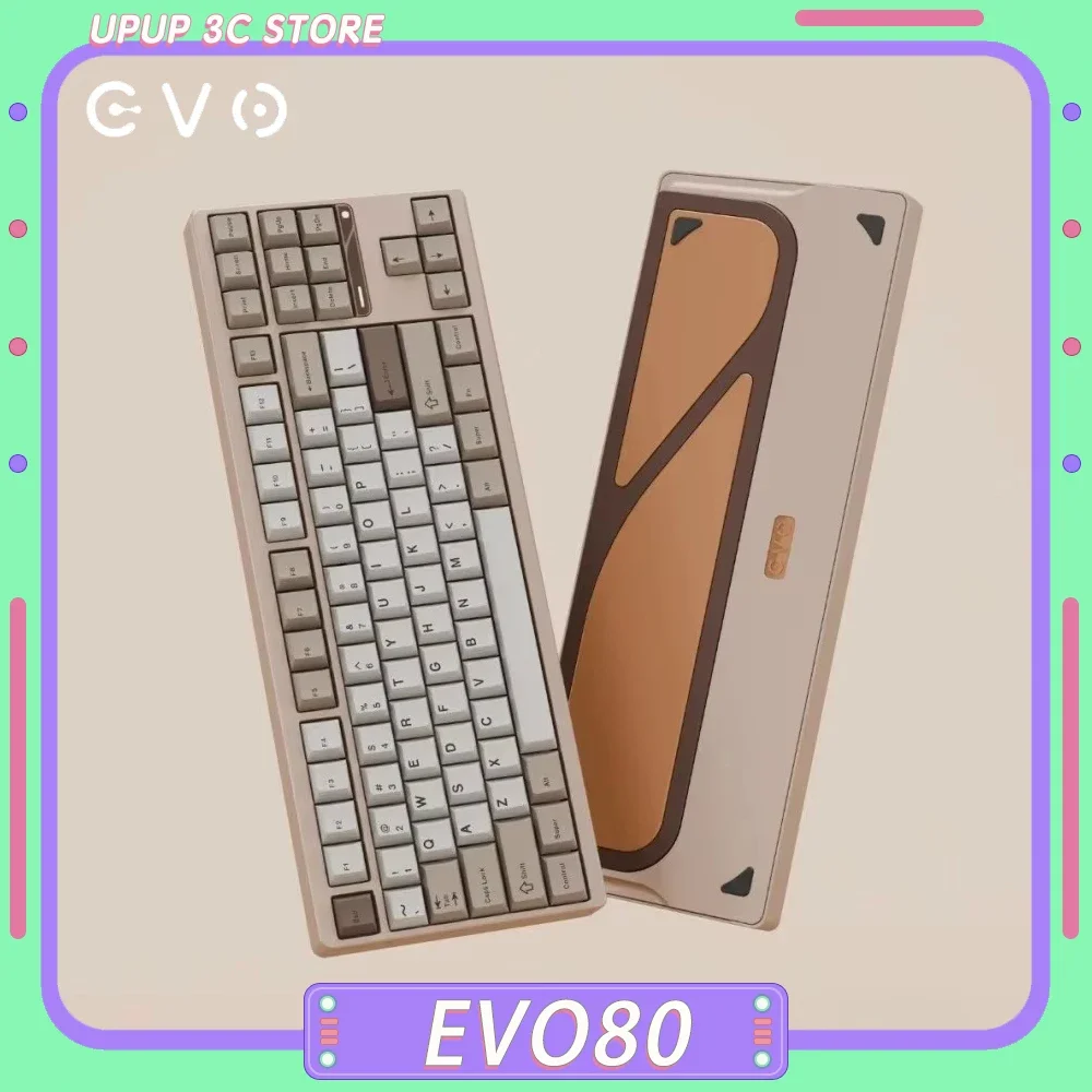 EvoWorks EVO80 Mechanical Keyboard Tri Mode Wireless Keyboard Aluminium Alloy Keyboards Customized QMK/VIA Hot Swap PC Accessory