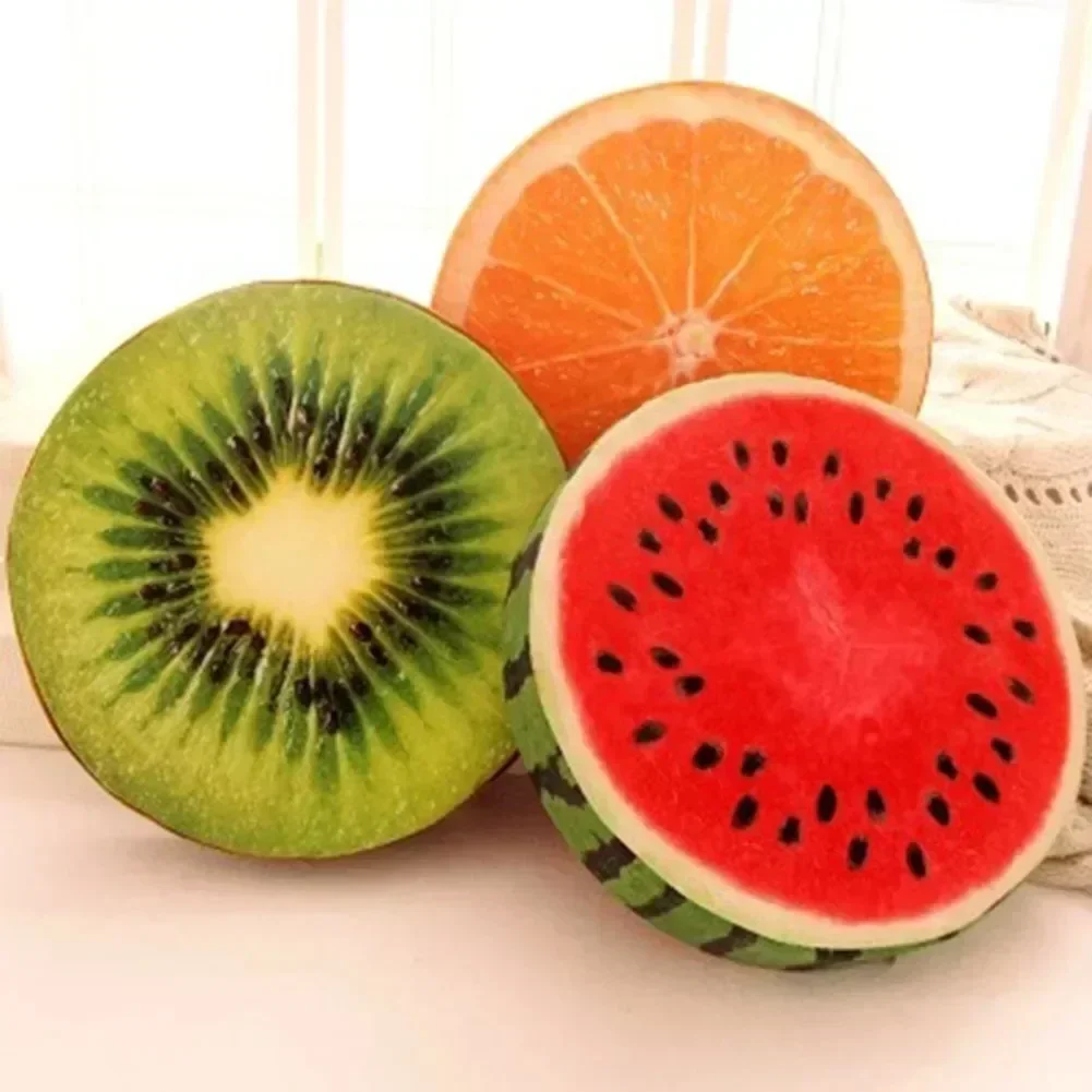 1pc Pillow Toy Fruit Watermelon Cushion 33/40cm Chair Cover Sofa Pillow Fruit Shape Single Pattern For Living Room Home Decor