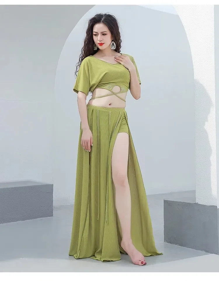 Belly Dance Costume Set Top +Skirt For Women 2 Pieces Set Stage Performance Clothings Suit Practice Clothes Dance Outfit