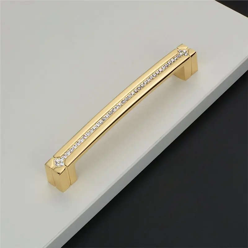ABKP-Luxury Crystal Diamond Furniture Handles Furniture Handles Drawer Knobs Dresser Sliding Door Pull Handle