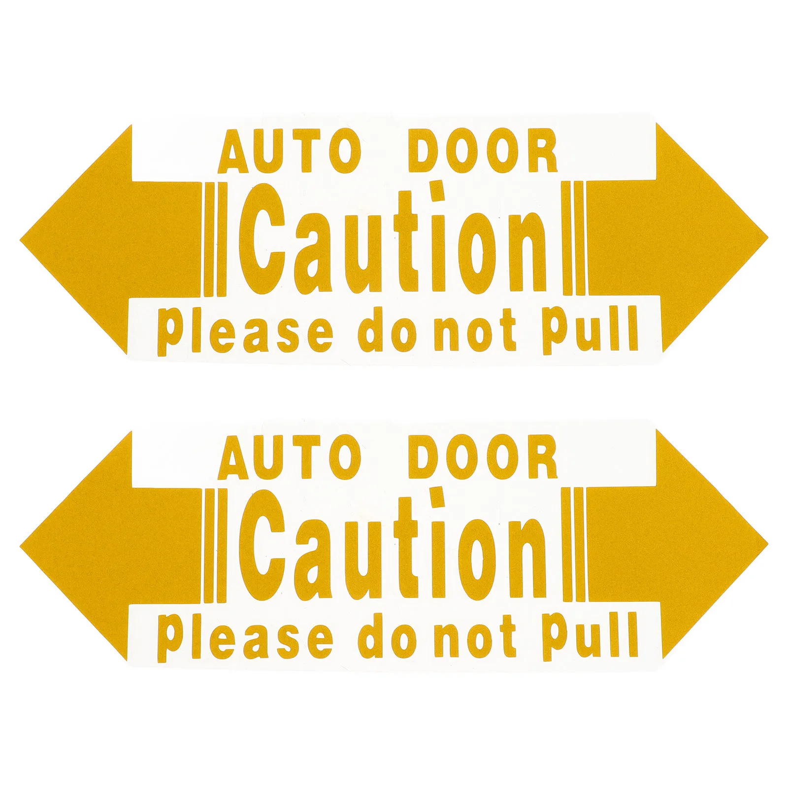 

2Pcs Car Door Caution Stickers Durable Automatic Door Open Warning Decals Weather Resistant Easy Apply Safety Accessories