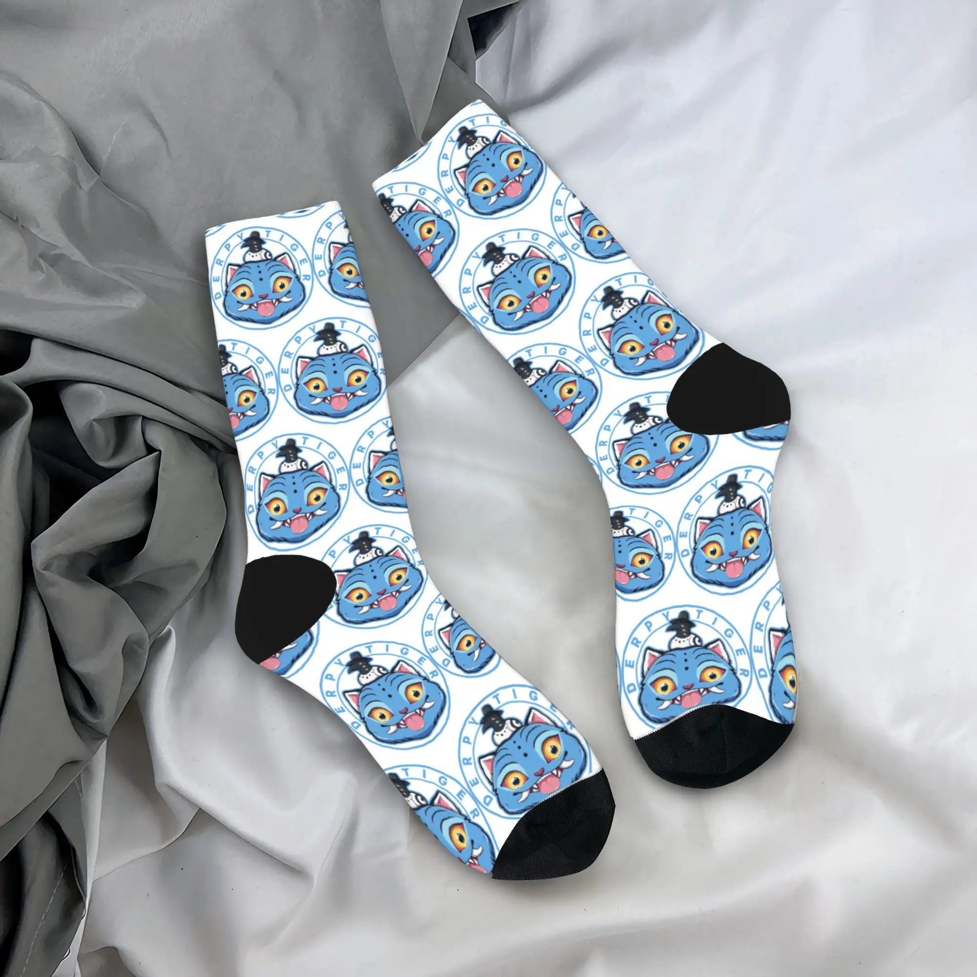 

Мужские носки Derpy Tiger And Bird Kpop Demon Hunters Logo Чулки Нескользящие мягкие носки Весенний новый дизайн Спортивные носки для бега