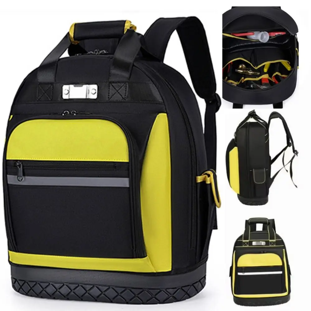 large-capacity-tool-backpack-thickened-wear-resistant-heavy-duty-tool-organizer-with-hard-bottom-waterproof-electrician-tool-bag