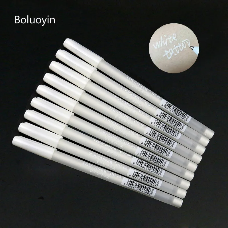 10pcs White Eyebrow Marker Pen Waterproof Microblading Tattoo Surgical Skin Pmu Pen For Permanent Make Up Tattoo Accessories