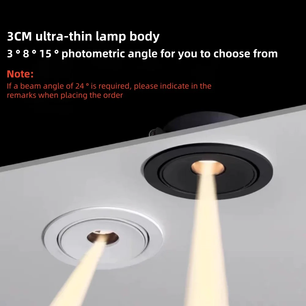 

LED dimming spotlight 3 ° 8 ° 15 ° 24 ° small angle indoor decorative ceiling light household atmosphere light