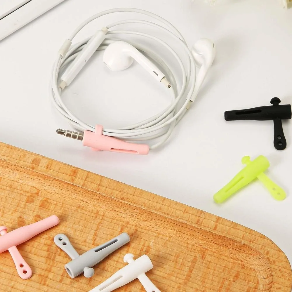2 pcs Silicone 3.5 Headphone Cord Protector Accessories Wear-resisting Wired Headphone Cord Protector Multi-function Dustproof
