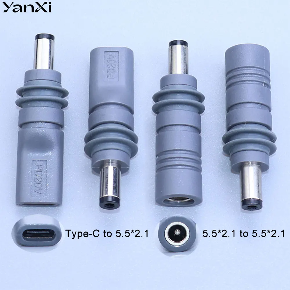 DC5521 Male to Type-C 5.5*2.1 Female Power Adapter PD100W 20V 5A Connector Charge Barrel Jack Power Adapter C For Starlink