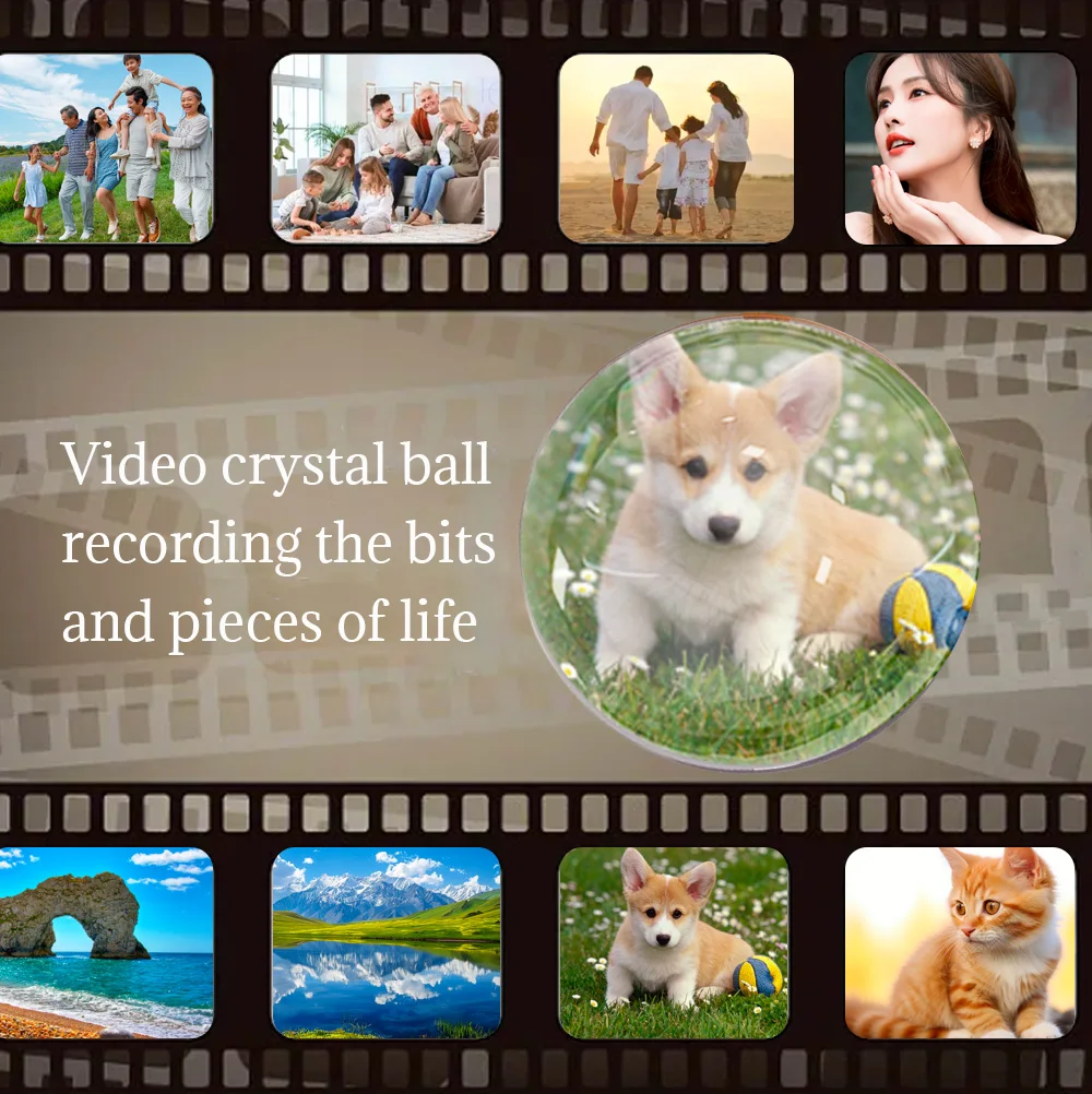 Customizable video ball DIY art glass ball light - upgraded WiFi mobile transmission video personalized ball customization gift