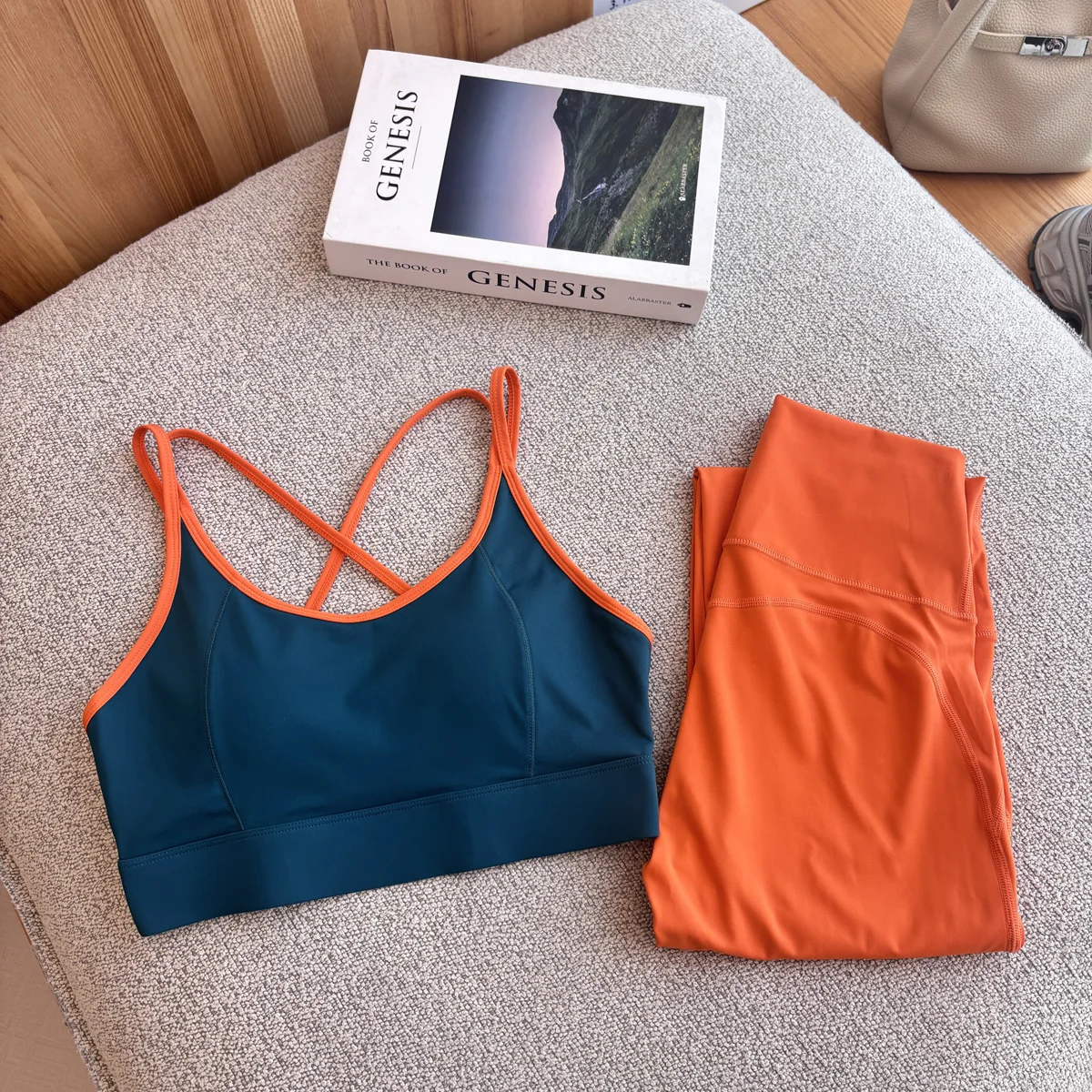 

Color Blo Sports Bra And Long Pants Fitn Yoga Set Women's Two-Piece Suit Casual Faion Innerwear Vest And Trousers