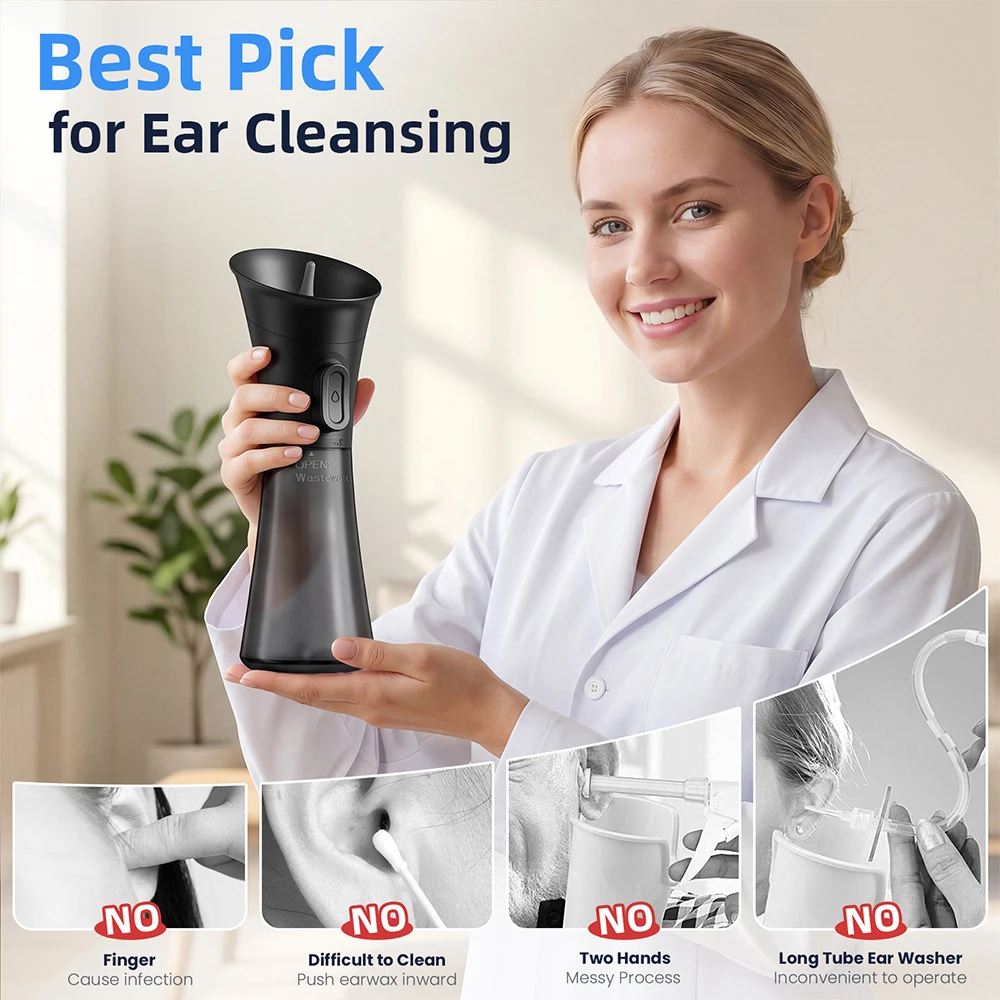 Ear Wax Removal Kit, Manual Ear Irrigation Flushing System, Safe Effective Ear Cleaner Ear Cleaning Kit for Adults Kids Home Ear