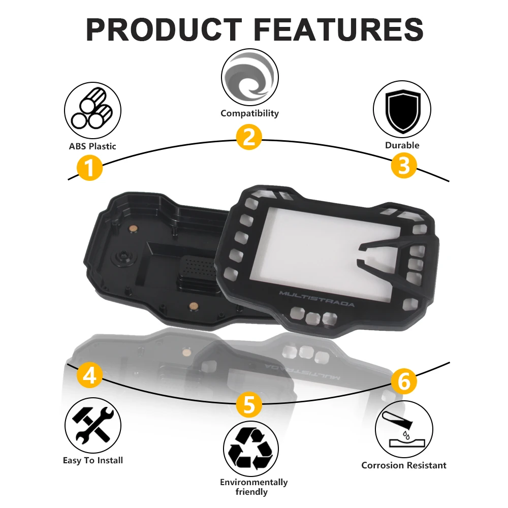  Dashboard Speedometer Instrument Cover Guard for Ducati Multistrada 950S 959 1200S 1260S Cluster Protector Motorcycle Parts ﻿