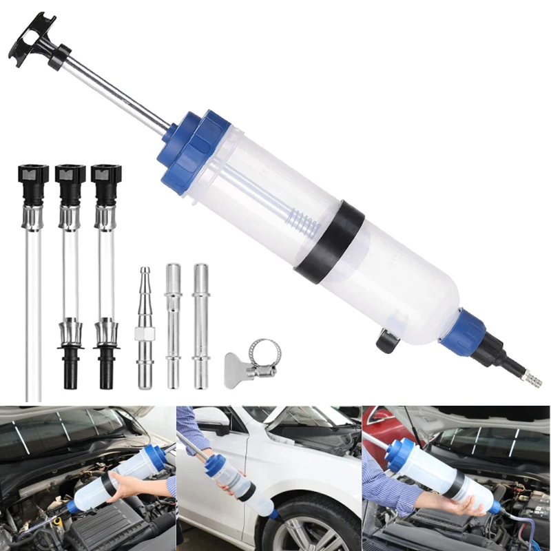 Car Oil Fluid Extractor Brake Fluid Syringe Pump Oil Change Syringe Pump Manual Suction Vacuum Fuel Transfer Hand Pump