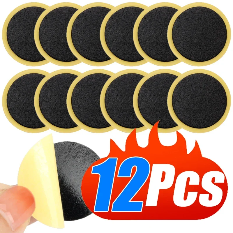 

1-12Pcs Bicycle Tire Patches Quick Drying Mountain Bike Tire Patch Tools No-glue Adhesive Bicycle Repairing Accessories