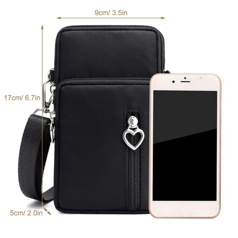 Women Cell Phone Purse Crossbody Bag Shoulder Bag Wristband Sport Armband Wallet Pouch For Running Mountaineering