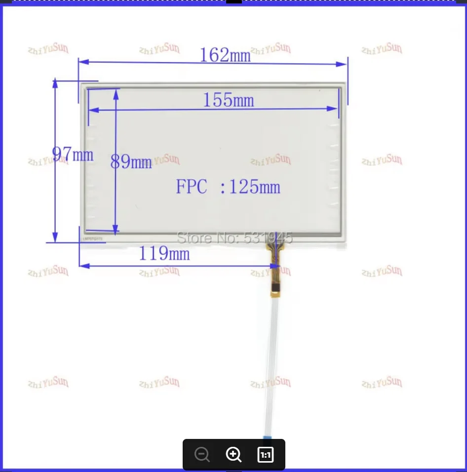 

ZhiYuSun ZCR-1308R1 compatible Touch 7 inch tablet navigation 163mm*97mm GPS MP4 MP5 general resistance touch screen panel