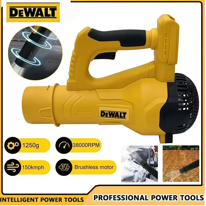

Беспроводная воздуходувка DEWALT 38000 об/мин, бесщеточная, ручная, для уборки листьев, турбо-воздуходувка, электроинструмент